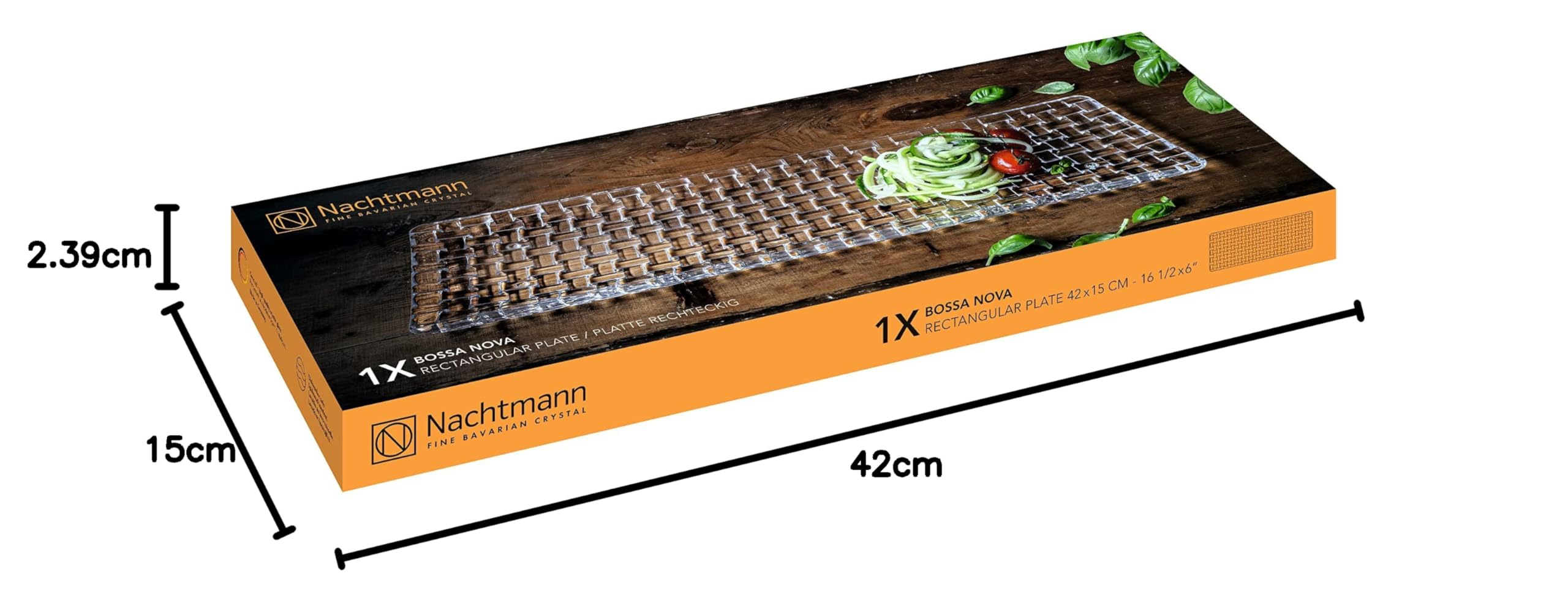 美品　ナハトマン　ボサノバ　レクタングラー　42㎝　2枚 ボサノバ> レクタングラー プレート 42cm(1枚入) - ナハトマン